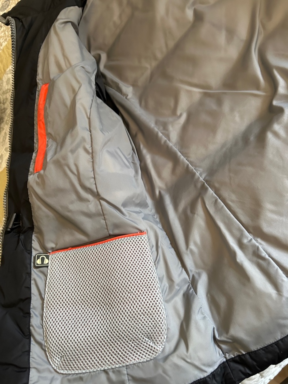 Marc New York Black Puffer Jacket with Orange Zip Accents - Picture 7 of 11
